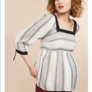 Tie Sleeve Maternity Blouse